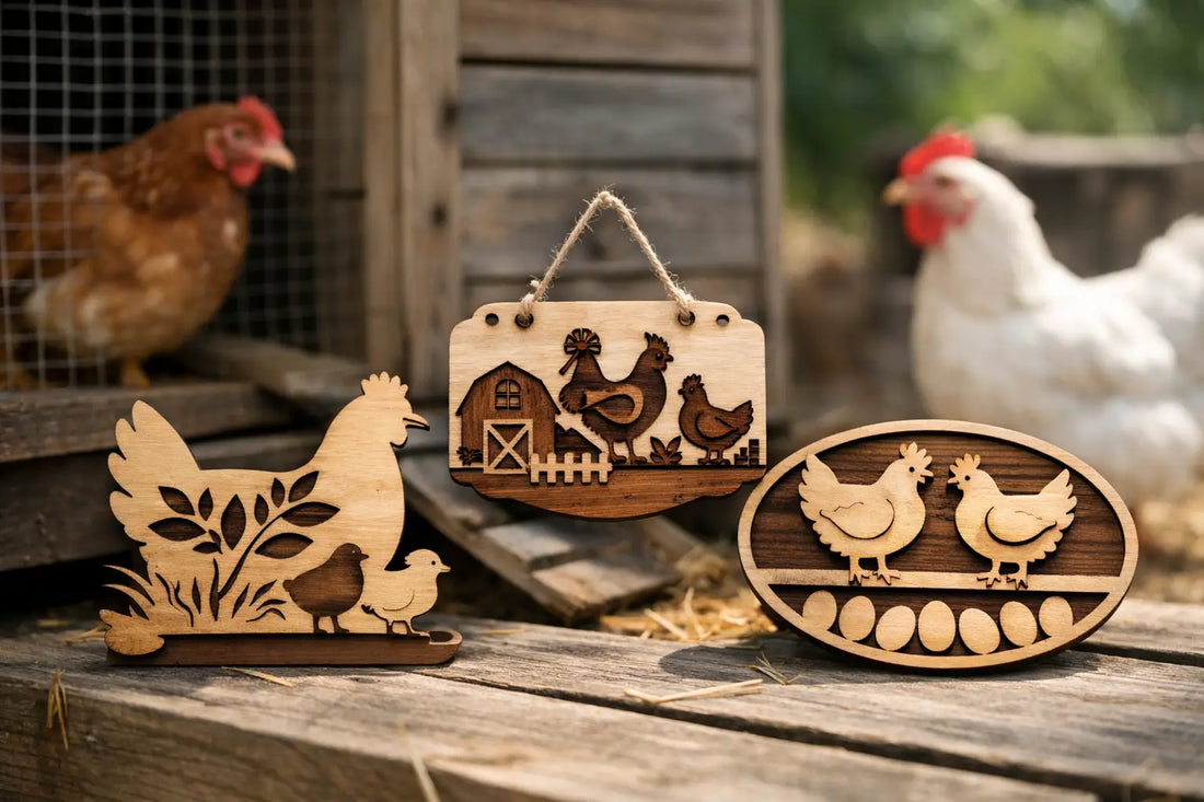 Laser Cut Chicken Coop Signs for Backyard Flocks